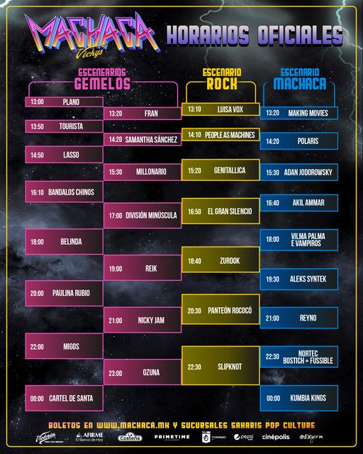 HORARIOS OFICIALES